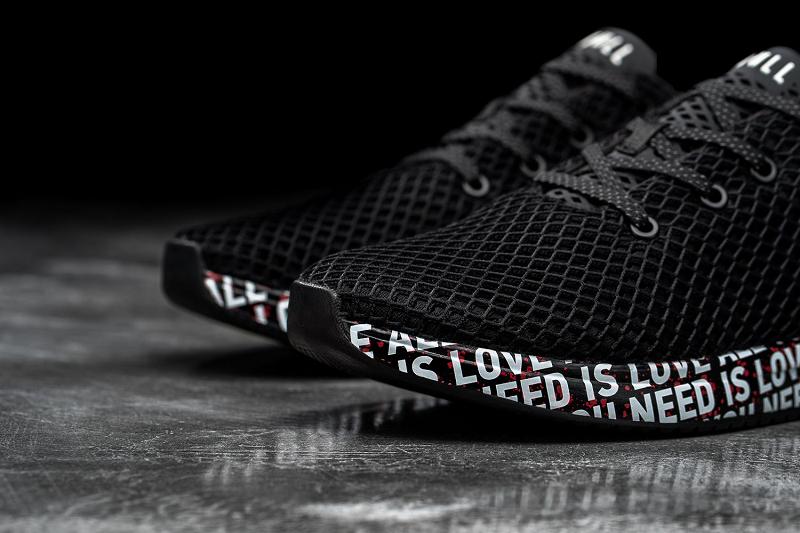 Nobull All You Need Is Love Mesh Runner Men's Running Shoes Black | USA O1055K